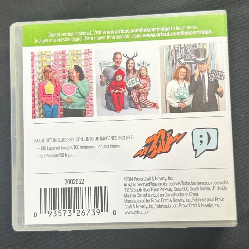 Cricut Photo Booth Props Craft Image Set Cartridge Link Unknown